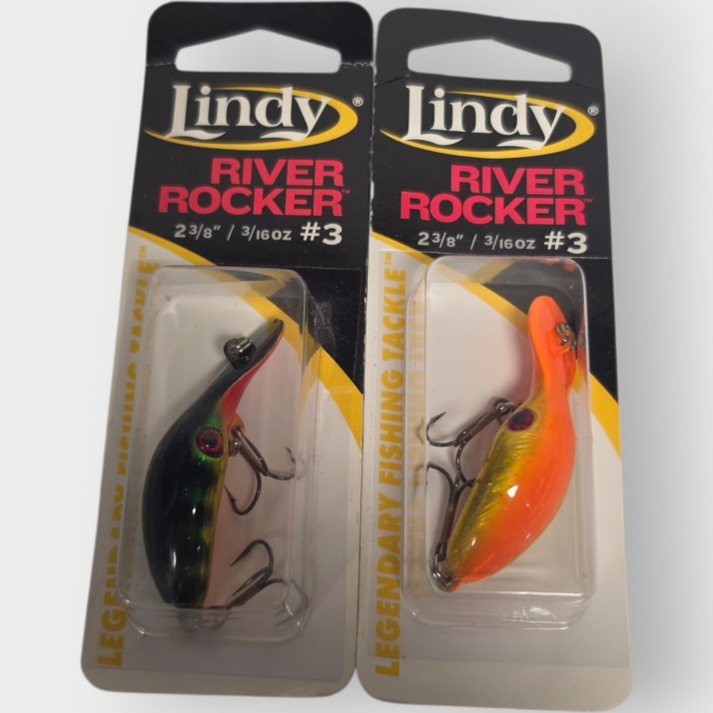 Lindy River Rocker Crankbait Lure Lot of 2 NOS #3 2-3/8" 3/16 Oz Fishing Lures
